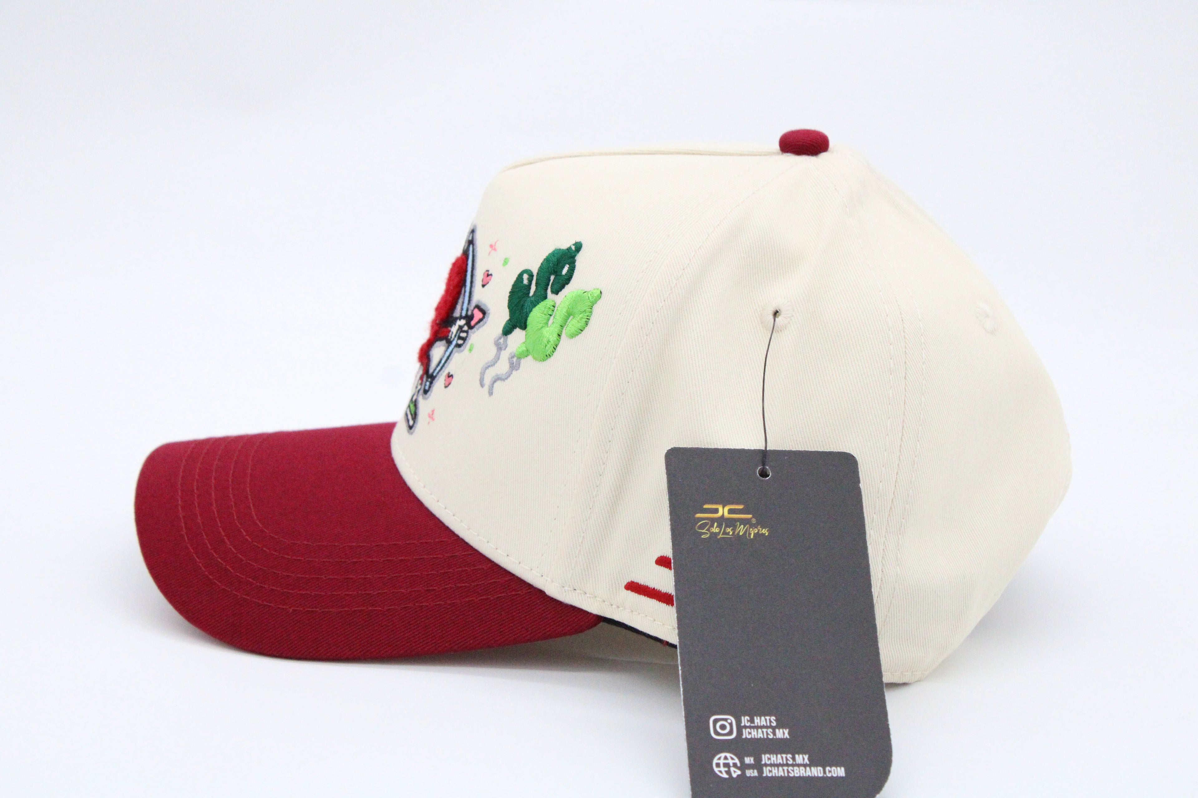 Gorra JC Hats "Money Love Beige/Red"
