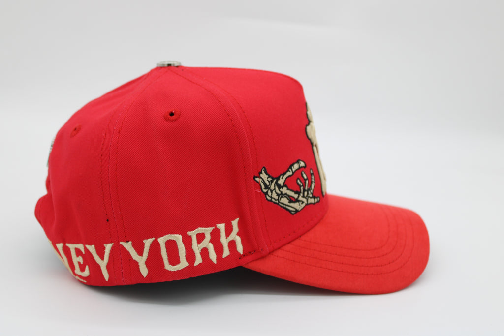 Gorra Ace Hats "NY Bones Red"