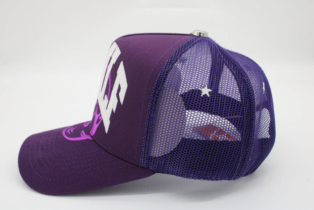 Gorra Crime Life "Icon Stars Trucker Purple"