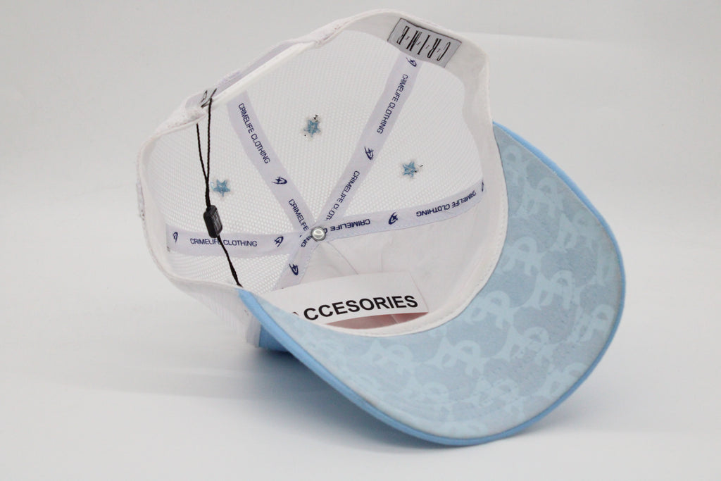 Gorra Crime Life "Icon Stars Trucker Baby Blue"