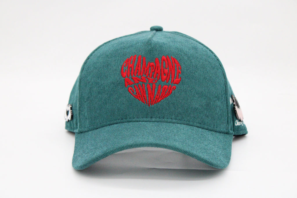 Gorra Cash Only "Champagne & Cannabis Green"