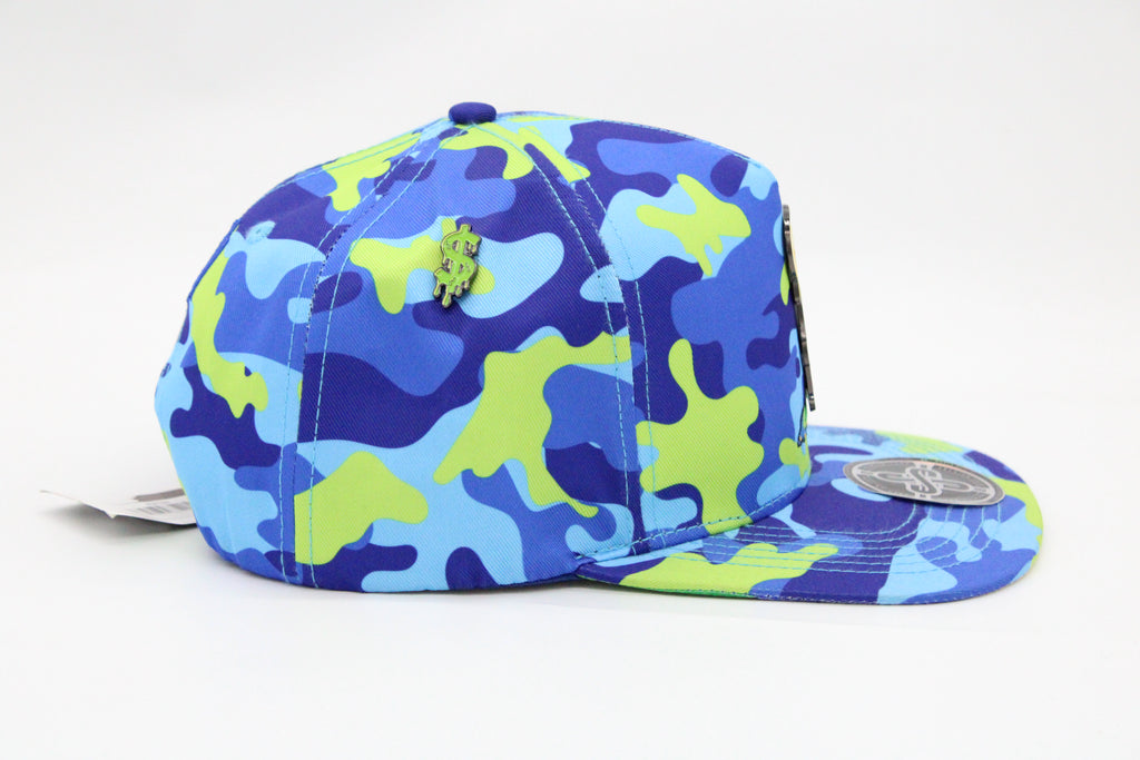 Gorra Mr. Kash "Rich Azul Camuflajeada"