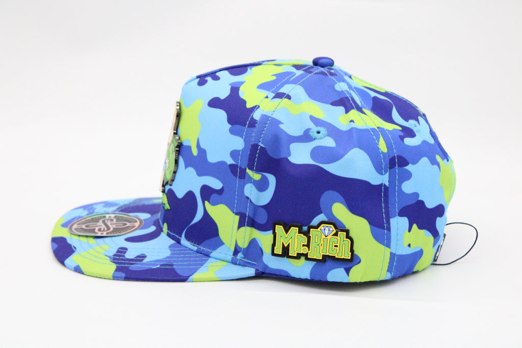 Gorra Mr. Kash "Rich Azul Camuflajeada"