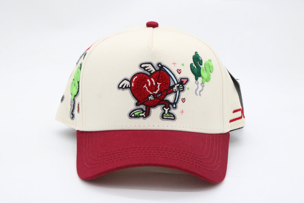 Gorra JC Hats "Money Love Beige/Red"
