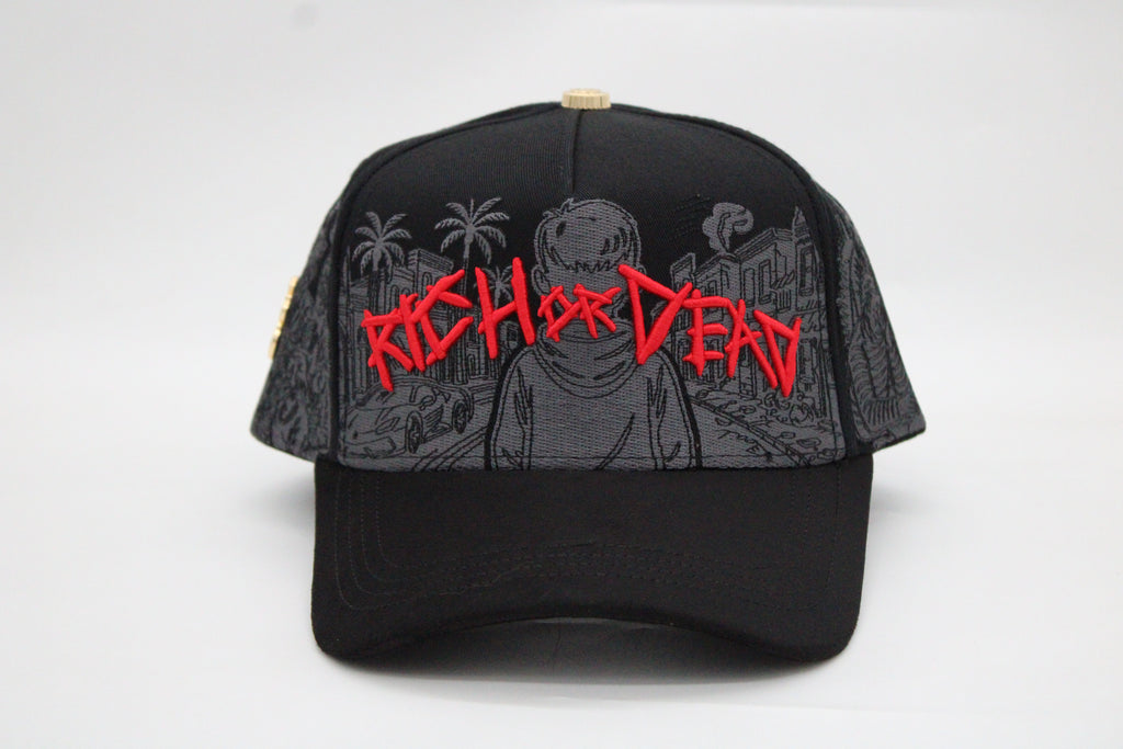 GORRA BARBAS HATS "RICH OR DEAD X RICO O MUERTO"