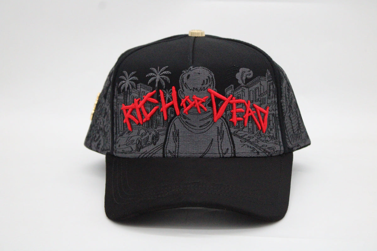 GORRA BARBAS HATS "RICH OR DEAD X RICO O MUERTO"