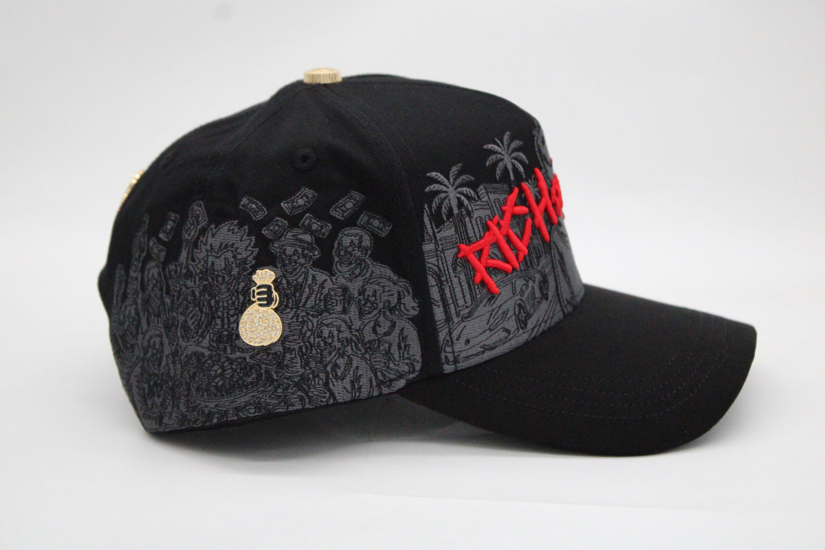 GORRA BARBAS HATS "RICH OR DEAD X RICO O MUERTO"