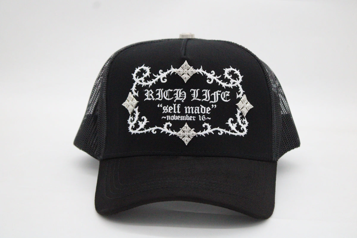 GORRA BARBAS HATS "RICHLIFE BLACK X RICO O MUERTO"